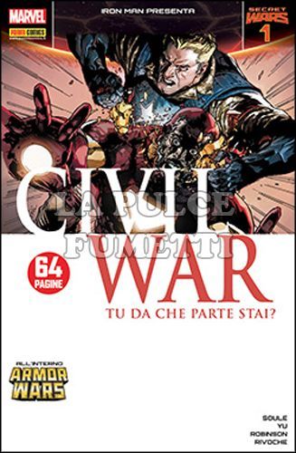 IRON MAN 33/36 - CIVIL WAR 1/4 - SECRET WARS1/4 MINISERIE COMPLETA