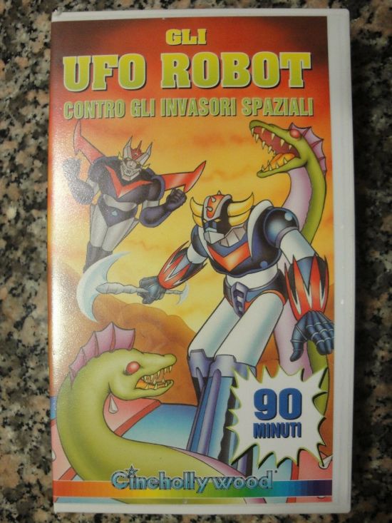 GLI UFO ROBOT CONTRO GLI INVASORI SPAZIALI VHS  90 MIN