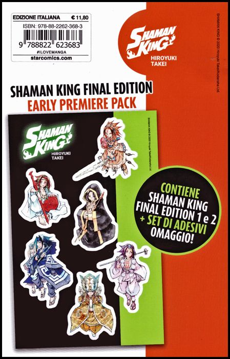 SHAMAN KING  FINAL EDITION EARLY PREMIER PACK - SHAMAN KING FINAL EDITION 1 E 2 + SET DI STICKER
