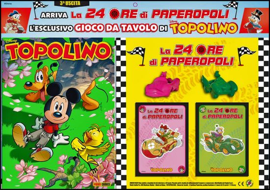 TOPOLINO LIBRETTO #  3418 + GIOCO DA TAVOLO DI TOPOLINO - LA 24 ORE DI PAPEROPOLI - 3A USCITA (DI 5)