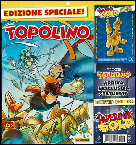 TOPOLINO LIBRETTO #  3419 - SUPERTOPOLINO + PAPERINIK STATUETTA GOLD