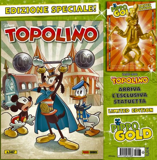 TOPOLINO LIBRETTO #  3467 + STATUETTA PIPPO GOLD