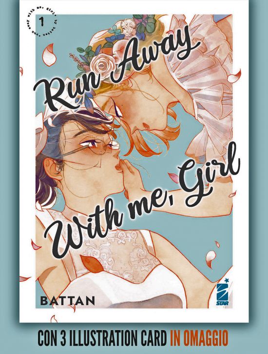 QUEER #    34 - RUN AWAY WITH ME, GIRL 1 + 3 ROMANTICHE ILLUSTRATION CARD