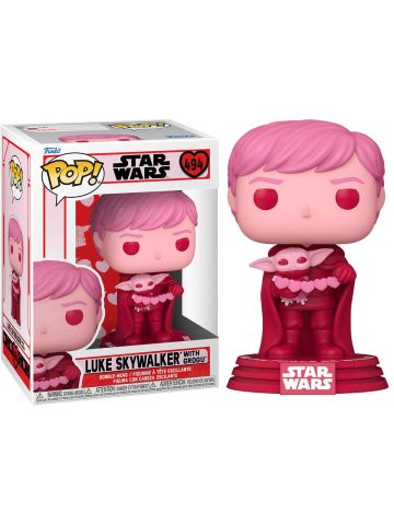 STAR WARS: LUKE SKYWALKER VALENTINE WITH GROGU POP - VINYL FIGURE #   494- POP FUNKO