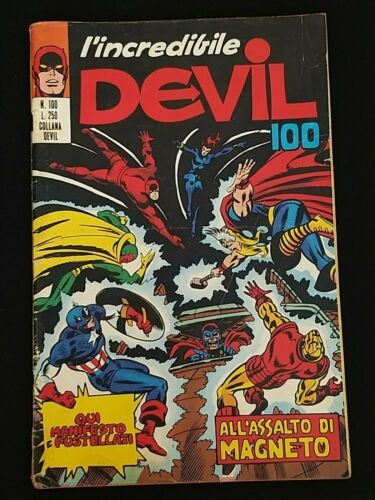 L'INCREDIBILE DEVIL #   100: ALL'ASSALTO DI MAGNETO - NO ADESIVI E MANIFESTO