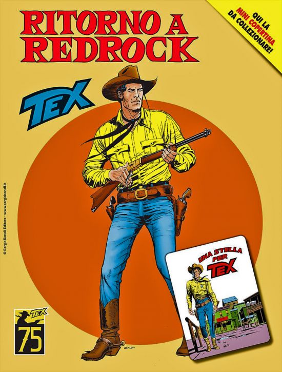 TEX GIGANTE #   750: RITORNO A RED ROCK - MINI COPERTINE COVER B (TEX 181: UNA STELLA PER TEX)