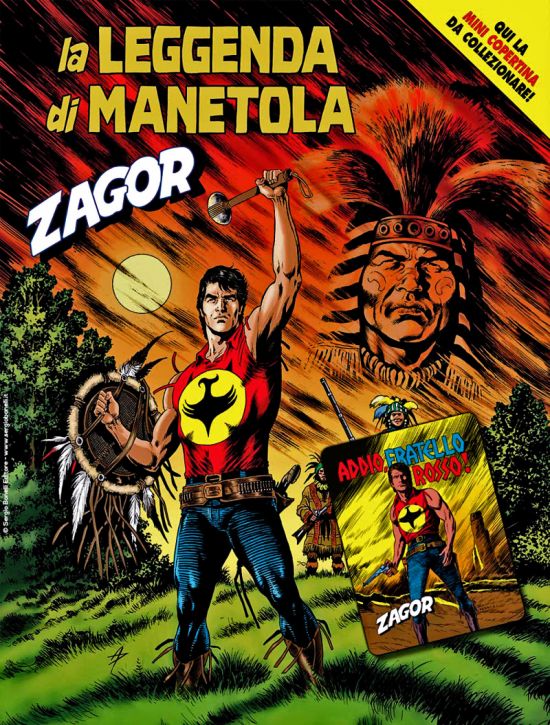 ZENITH #   745 - ZAGOR 694: LA LEGGENDA DI MANETOLA - MINI COPERTINE COVER B (ZAGOR 122: ADDIO, FRATELLO ROSSO!)