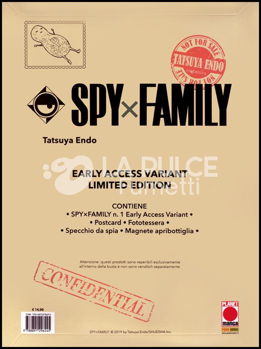 PLANET MANGA PRESENTA #   108 - SPY X FAMILY 1 - VARIANT EARLY ACCESS