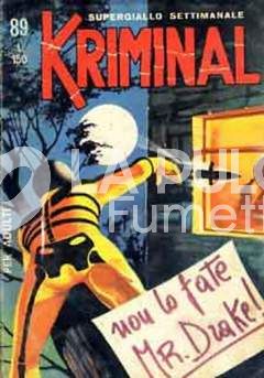 KRIMINAL #    89: NON LO FATE MR DRAKE