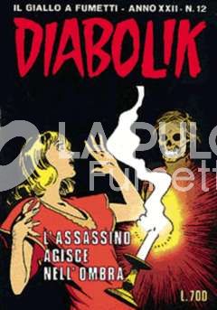 DIABOLIK ORIGINALE ANNO 22 #    12: L'ASSASSINO AGISCE NELL'OMBRA