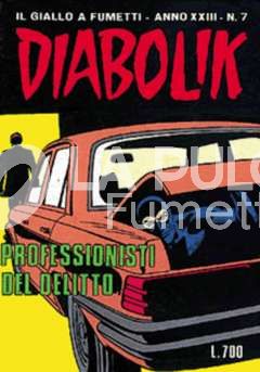 DIABOLIK ORIGINALE ANNO 23 #     7: PROFESSIONISTI DEL DELITTO