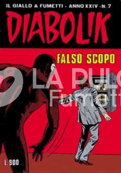 DIABOLIK ORIGINALE ANNO 24 #     7: FALSO SCOPO