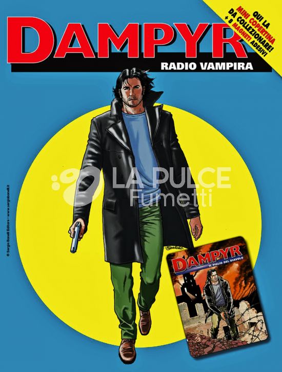 DAMPYR #   277: RADIO VAMPIRA - MINI COPERTINE COVER A (DAMPYR 1: IL FIGLIO DEL DIAVOLO) + 8 MAGNETI ADESIVI