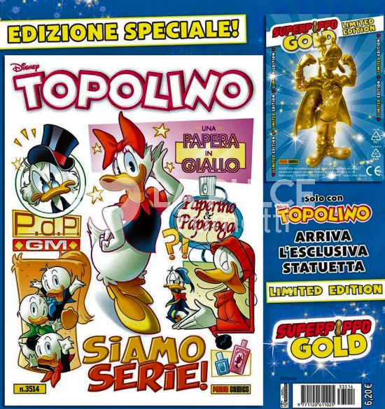 TOPOLINO LIBRETTO #  3514 - SUPERTOPOLINO + SUPERPIPPO STATUETTA GOLD