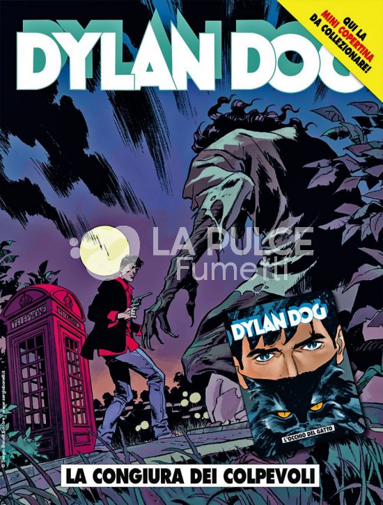 DYLAN DOG ORIGINALE #   441: LA CONGIURA DEI COLPEVOLI - MINI COPERTINE COVER B (DYLAN DOG 119: L'OCCHIO DEL GATTO)