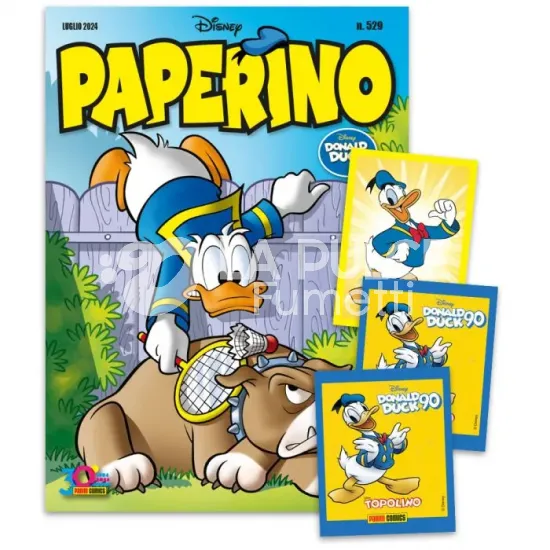 SUPER ALMANACCO PAPERINO SERIE  3 PAPERINO #   529: DONAL DUCK 90 STICKER + 2 BUSTINE - 9 FIGURINE TOTALI + 1 FIGURINA SPECIALE