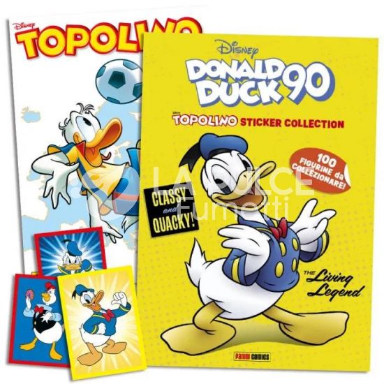 TOPOLINO LIBRETTO 3577/3580+ DONALD DUCK 90 STICKERS COMPLETO + ALBUM