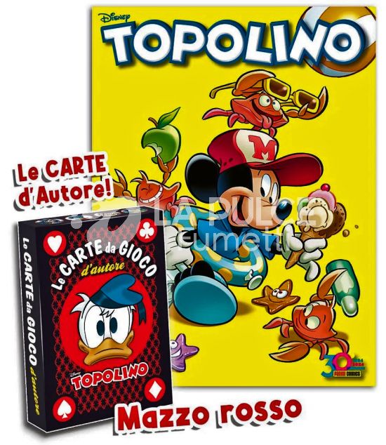 TOPOLINO LIBRETTO #  3585 + MAZZO DI CARTE DA GIOCO D'AUTORE - MARCO GERVASIO ROSSO