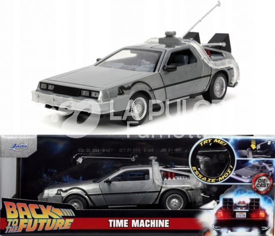 BACK TO THE FUTURE II :  TIME MACHINE DELOREAN 1:24 METALLO DIE CAST  CON LUCI