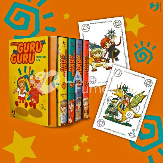 GURU GURU - BOX #     1 - VOLUMI 1-2-3-4 + 2 ILLUSTRATION CARDS 1A TIRATURA