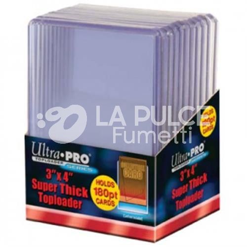 CARD SLEEVES : BUSTINE PROTETTIVE 10 TOP LOUDER  3" X 4" - SUPER THICK 180PT