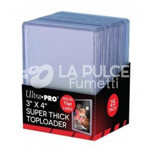 CARD SLEEVES : BUSTINE PROTETTIVE 25 TOP LOUDER  3" X 4" - SUPER THICK 75PT