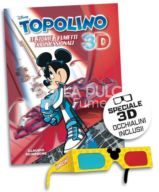 TOPOLINO 3D - LE STORIE A FUMETTI TRIDIMENSIONALI + OCCHIALINI 3D