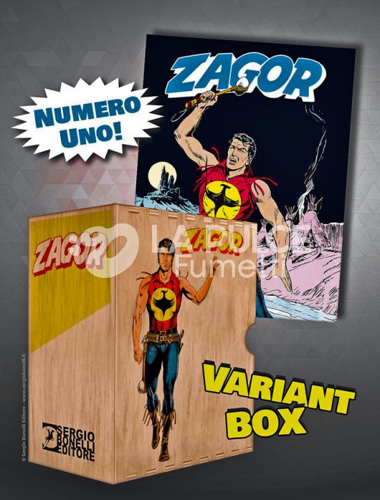 ZENITH #    52 - ZAGOR   1: ZAGOR - VARIANT - LOGO BLU + BOX IN LEGNO