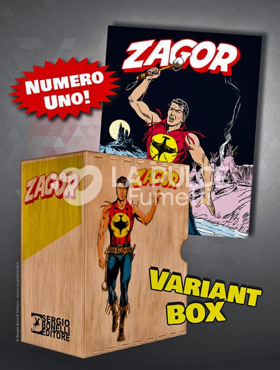 ZENITH #    52 - ZAGOR   1: ZAGOR - VARIANT - LOGO BIANCO + BOX IN LEGNO