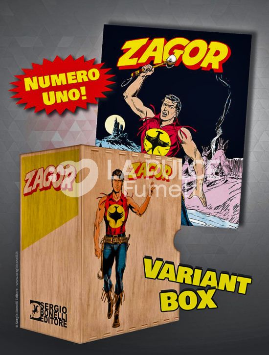 ZENITH #    52 - ZAGOR   1: ZAGOR - VARIANT - LOGO GIALLO + BOX IN LEGNO