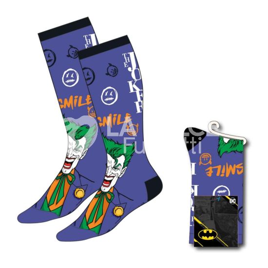 BATMAN : JOKER ADULT SOCKS  CALZINI  TG 38/45