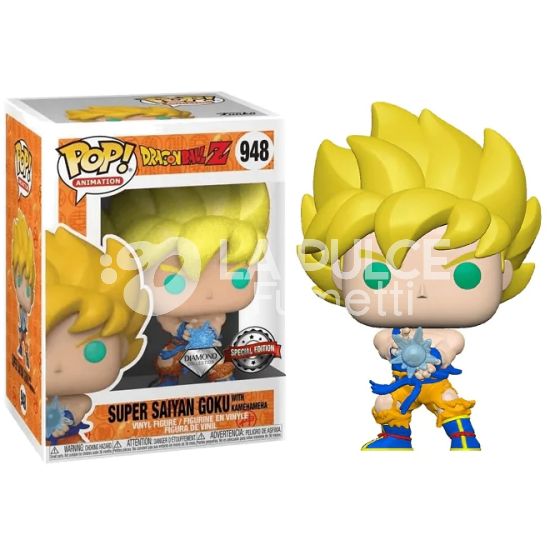 DRAGON BALL Z : SUPER SAIYAN  GOKU WITH KAMEHAMERA-- VINYL FIGURE #   948 - POP FUNKO DIAMOND SPECIAL EDITION
