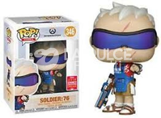 OVERWATCH : SOLDIER:76 - VINYL FIGURE # 346- POP FUNKO GAMES SUMMER CONVENTION 2018 LIMITED EDITION
