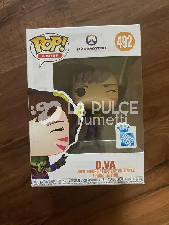 OVERWATCH : D.VA- VINYL FIGURE # 492- POP FUNKO GAMES INSIDER CLUB