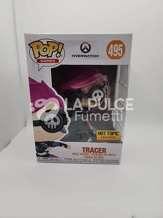 OVERWATCH : TRACER - VINYL FIGURE # 495- POP FUNKO GAMES EMP EXCLUSIVE HOT TOPIC