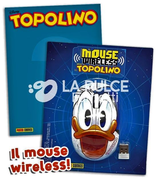 TOPOLINO LIBRETTO 3614 +3615 ( MOUSE PAD WIRELESS+ TAPPETINO  DI PAPERINO