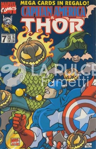 CAPITAN AMERICA E THOR #     7 + MEGA CARDS