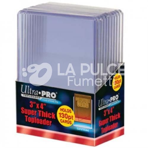 CARD SLEEVES : BUSTINE PROTETTIVE 10 TOPLOADER  3" X 4" - SUPER THICK 130PT