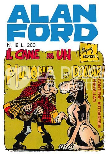 ALAN FORD ORIGINALE #    18: IL CANE DA UN MILIONE DI DOLLARI + ADESIVI