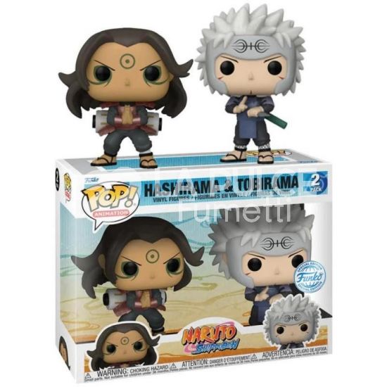 NARUTO SHIPPUDEN HASHIRAMA &TOBIRAMA - VINYL FIGURE TWO PACK EXCLUSIVE - POP FUNKO ANIMATION