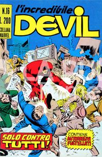 L'INCREDIBILE DEVIL #    16: SOLO CONTRO TUTTI - NO ADESIVI