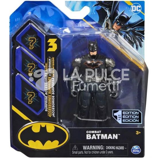 ACTION FIGURE DC COMICS - COMBAT BATMAN + 3 ACCESSORI 10CM ( 1ST EDITION )