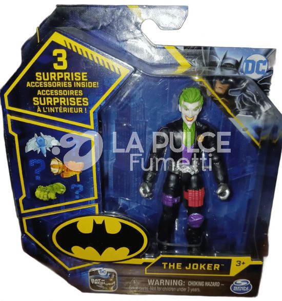 ACTION FIGURE DC COMICS - THE JOKER + 3 ACCESSORI 10CM