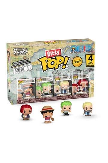 ONE PIECE: MONKEY D. LUFFY + RORONOA ZORO + AXE HAND MORGAN + SHANKS - 4 PACK - BITTY POP