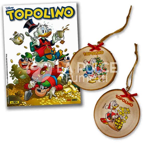 TOPOLINO LIBRETTO #  3654 + GLI ADDOBBI DI NATALE IN LEGNO