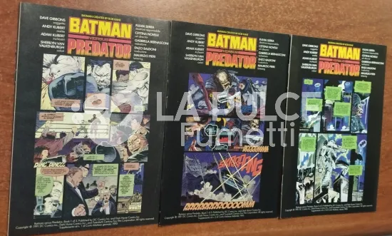 BATMAN VERSUS PREDATOR 1/3 COMPLETA ( ORIGINARIAMENTE SU CORTO MALTESE ANNO 11 N° 1-2-3 )