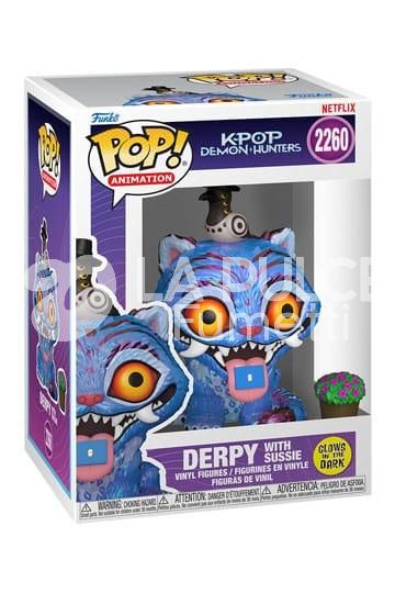 K-POP DEMON HUNTERS: DERPY WITH SUSSIE - VINYL FIGURE 2260 - POP FUNKO ANIMATION GLOWS IN THE DARK