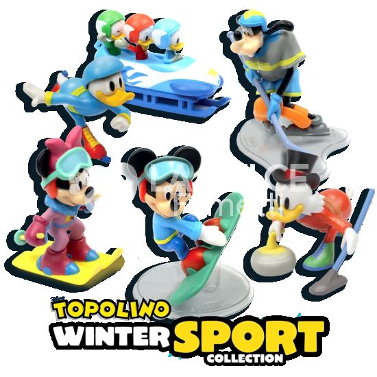 TOPOLINO LIBRETTO 3663 & 3664 + PAPERINO 549 + ZIO PAPERONE 92 - WINTER SPORT COLLECTION 1/4 COMPLETA NUOVI ( 4 ALBI + 6 GADGETS )