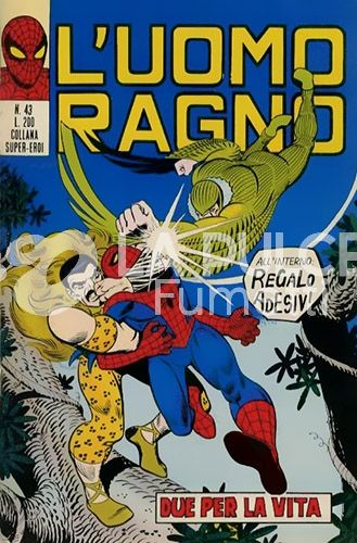 UOMO RAGNO #    43: DUE PER LA VITA + ADESIVI