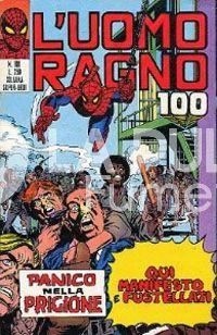 UOMO RAGNO #   100: PANICO NELLA PRIGIONE + ADESIVI + MANIFESTO